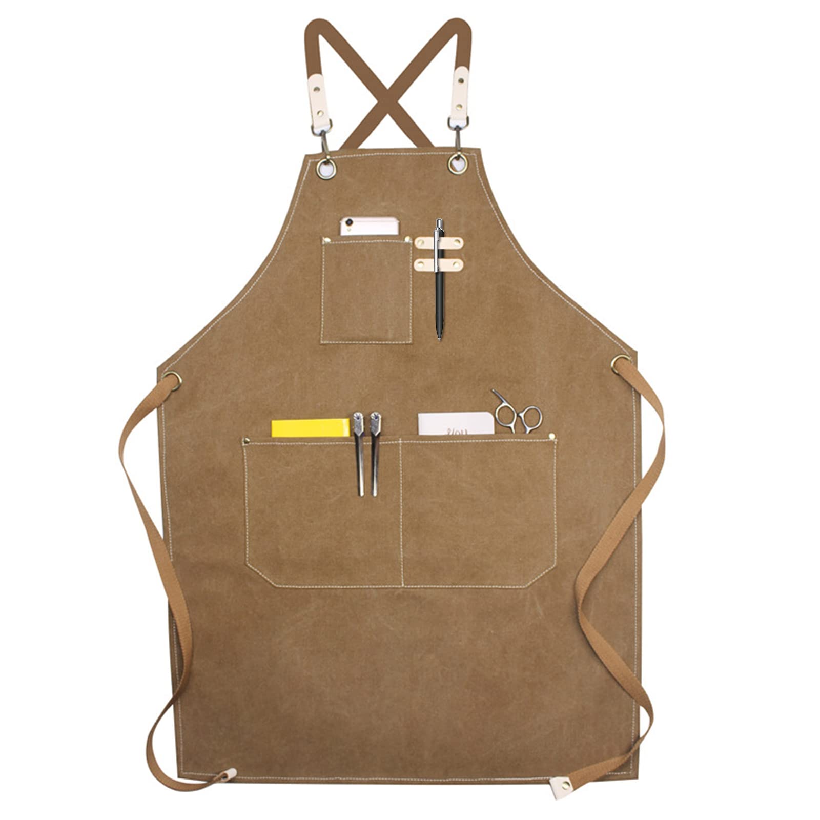 Grembiule Da Lavoro In Denim - Multifunzionale, Tascabile, Regolabile Per Uomo E Donna
