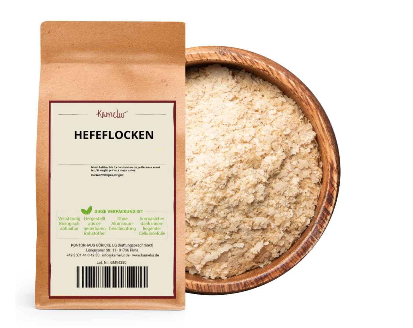 Kamelur Hefeflocken vegan - 200g - Nutritional Yeast zur Herstellung von Parmesan vegan - Edelhefeflocken ohne künstliche Zusätze