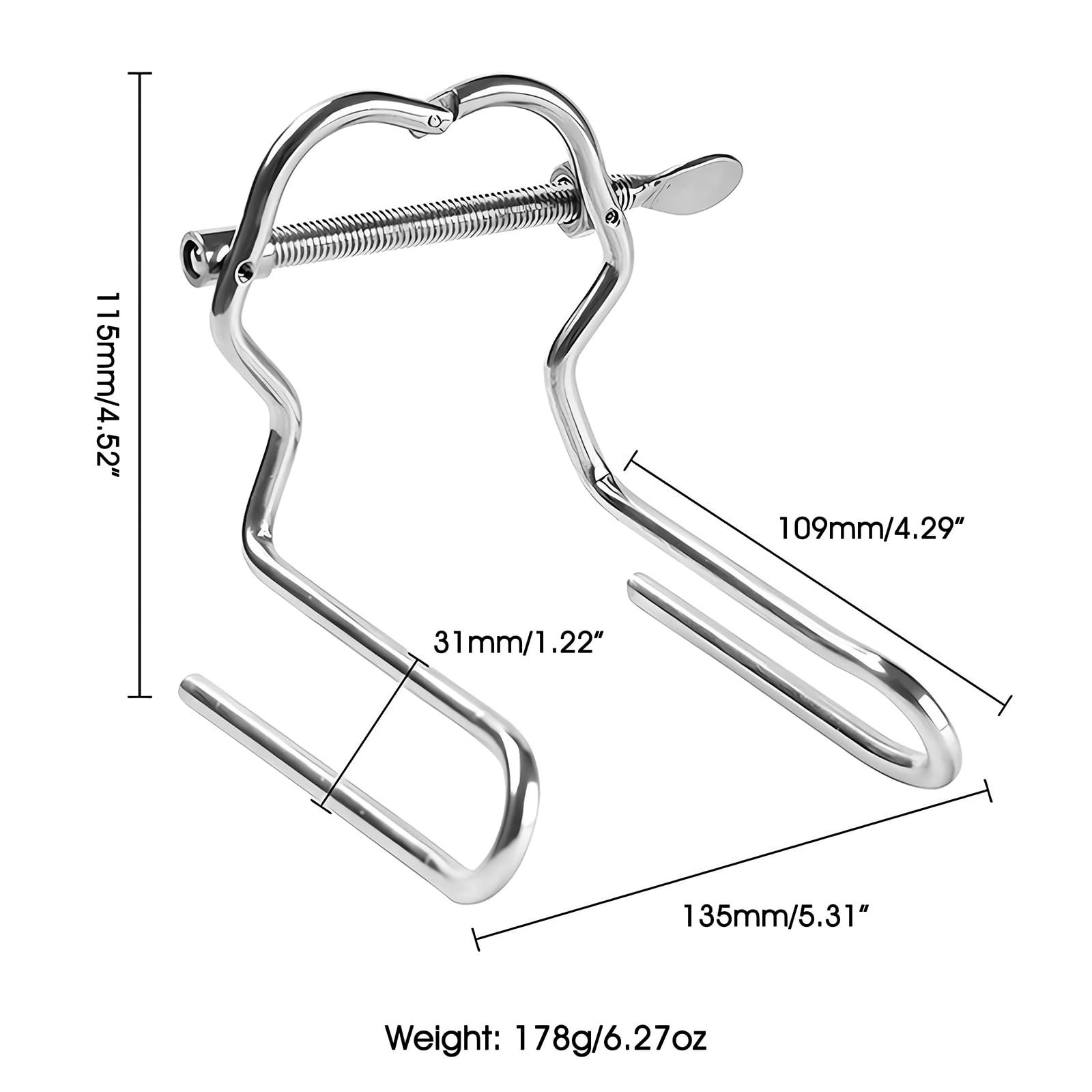 Anal Expander Adjustable Vaginal Expander Metal Anal Butt Plug BDSM Anus Dilator Anal Sex Toys for Men Women Anus Stretcher