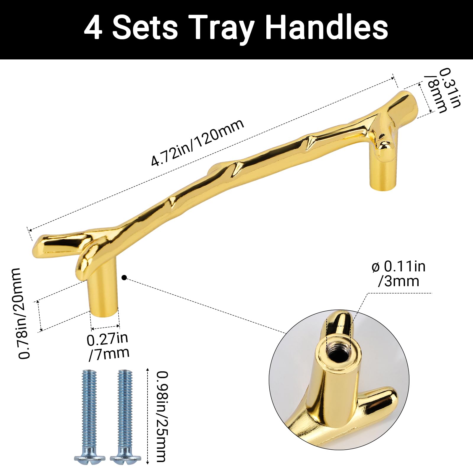 Tray Handle Hotop 10 Pieces s Resin Molds Stainless Steel Handles With 20  Pieces Screw Sets For Serving Tray Silicone Mold Drawer Kitchen Hardware  Brass Cabinet Door(Silver Serving Trays With Handles, image size:1600x1600