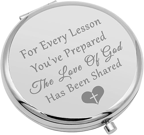 Miniatura 8 de Regalos para profesores de escuela, regalo de agradecimiento para profesores, espejo compacto, regalos para profesores, regalo cristiano para ella,