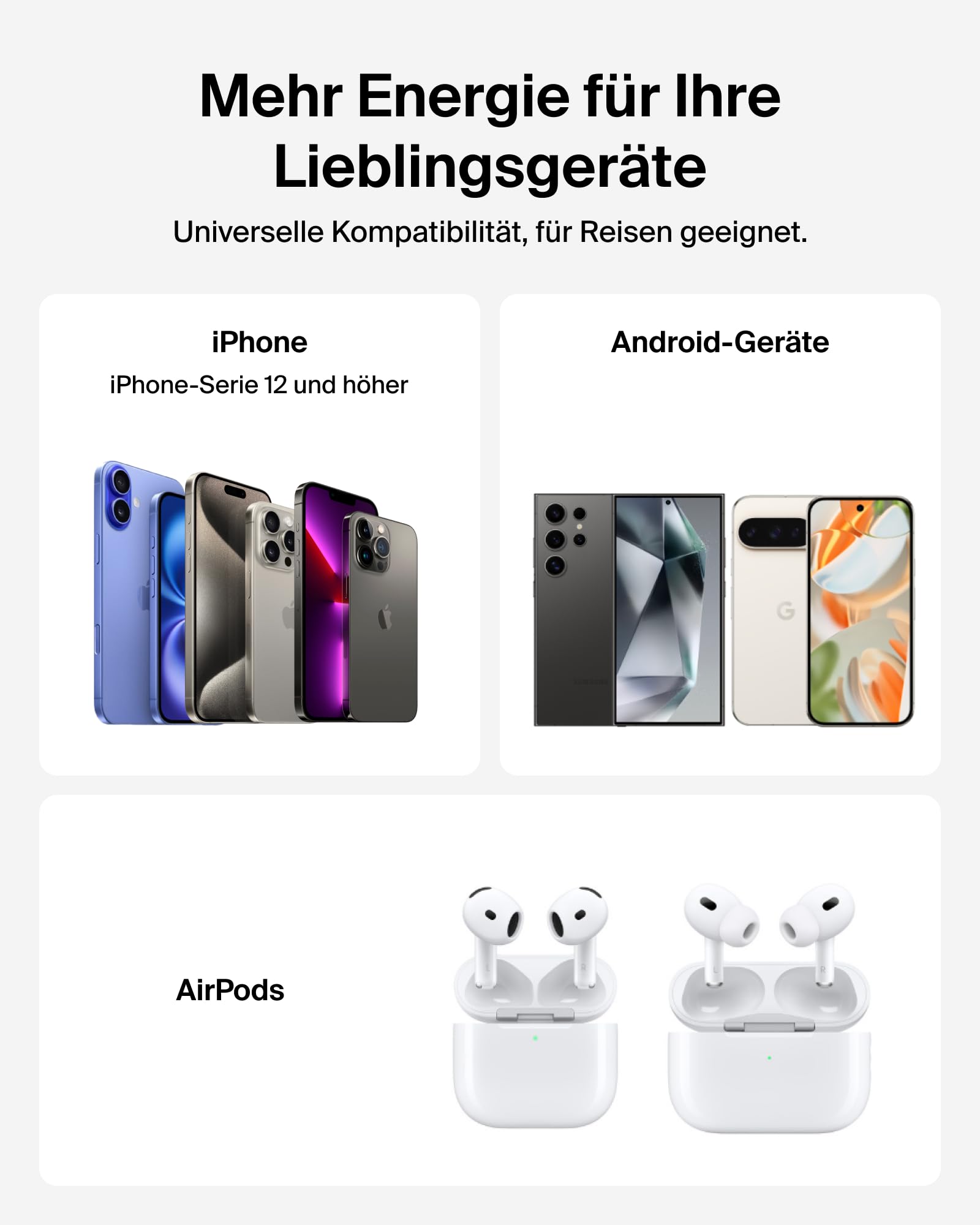 Belkin BoostCharge 10000mAh Magnetische Power Bank mit Ständer – Schwarz