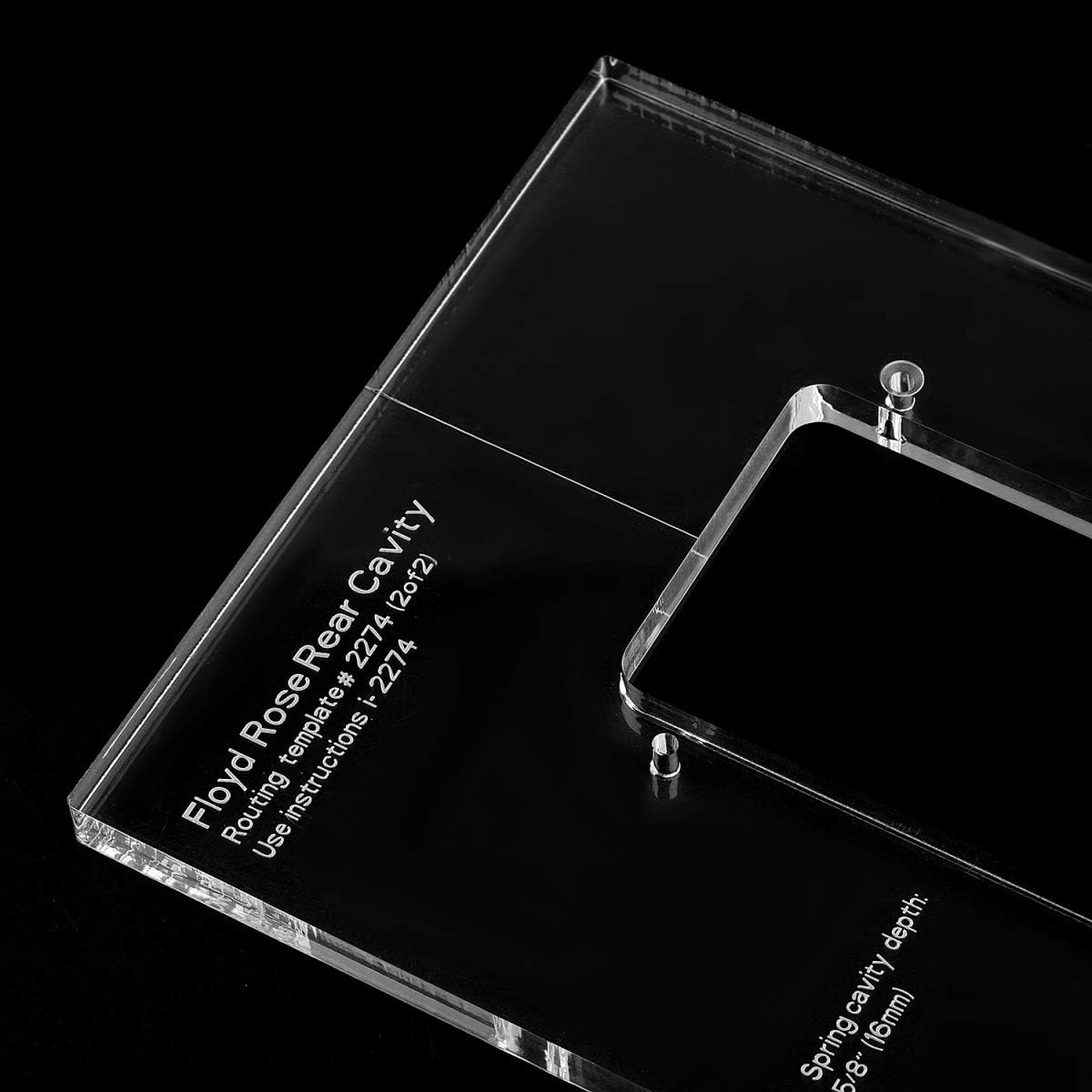 Musiclily Pro CNC Accurate Acrylic Tremolo Bridge Routing Templates Set for Floyd Rose