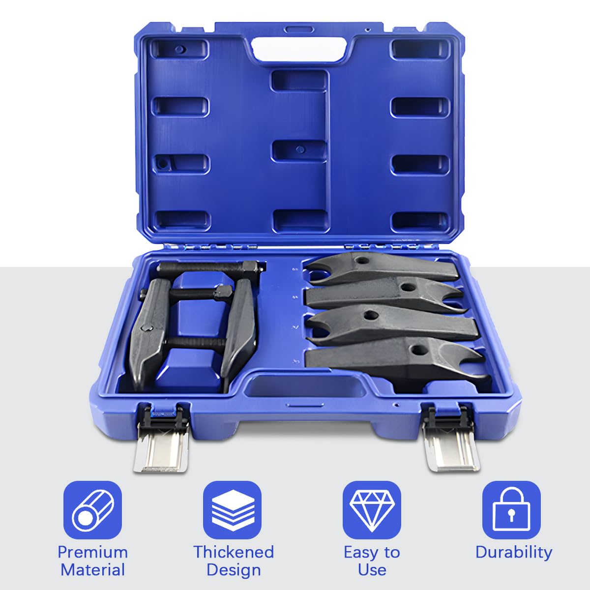 Kit Strumenti Separazione Giunti Sferici, Strumento per la Rimozione | Estrattore Giunto Sferico per Carichi Pesanti, con Ganascia Regolabile Forchette 5 Dimensioni (22 mm 24 mm 27 mm 32 mm 36 mm)