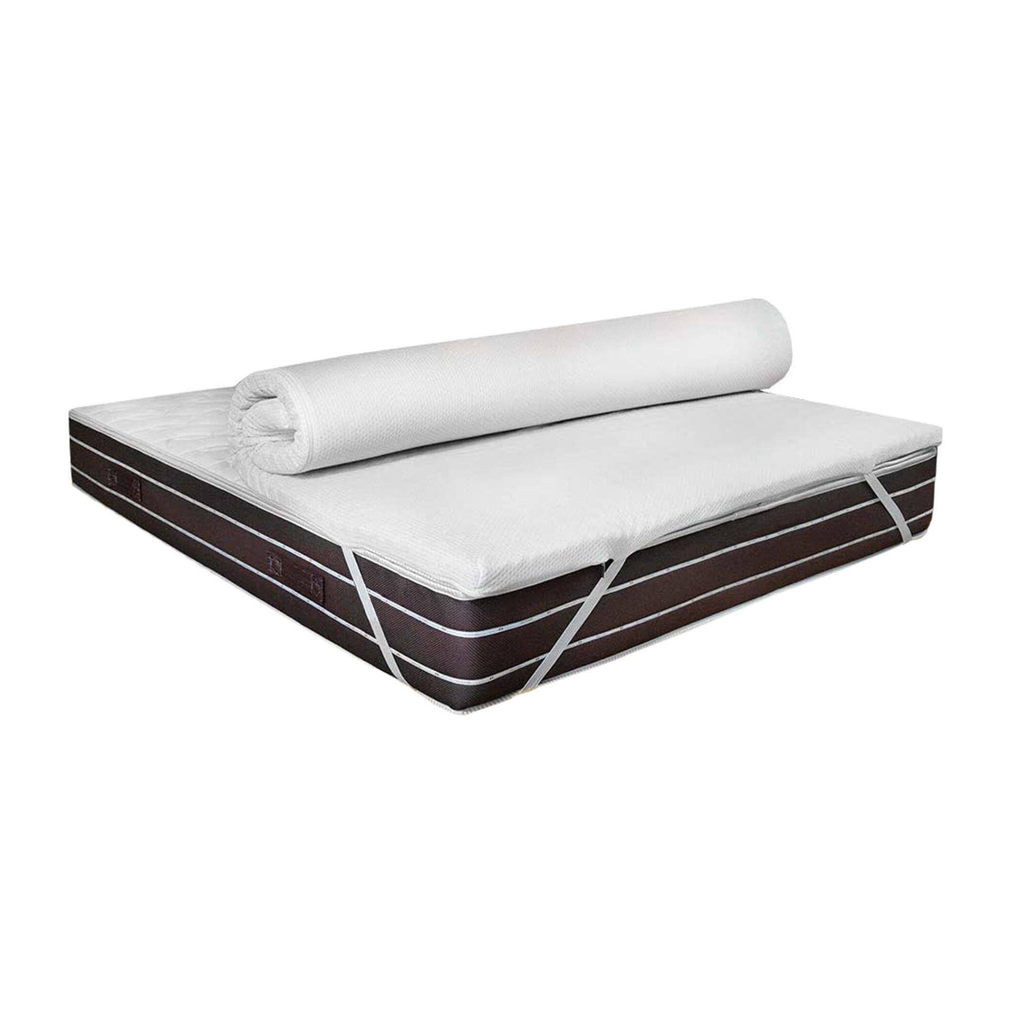 Dmora Topper Matrimoniale Toro, Rinnova Materasso, Sovramaterasso, Materassino per Ospiti, Made in Italy, 160x190 h5 cm, Bianco