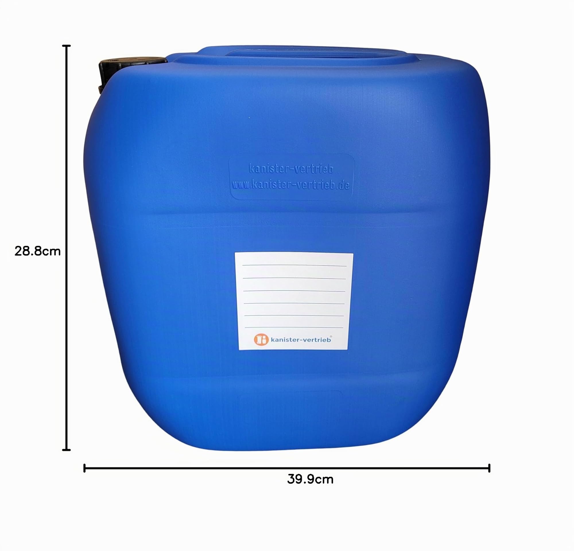 Lot de 4 bidons d'eau 30 l en plastique bleu DIN61 + 1 robinet d'écoulement