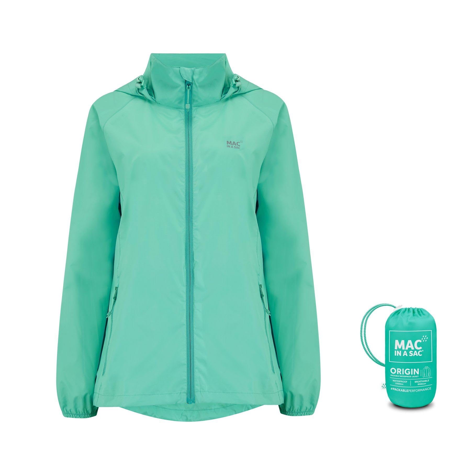 Mac in a Sac - Origin II - Waterproof Packable Jacket for Men & Women - Tiffany - XXL