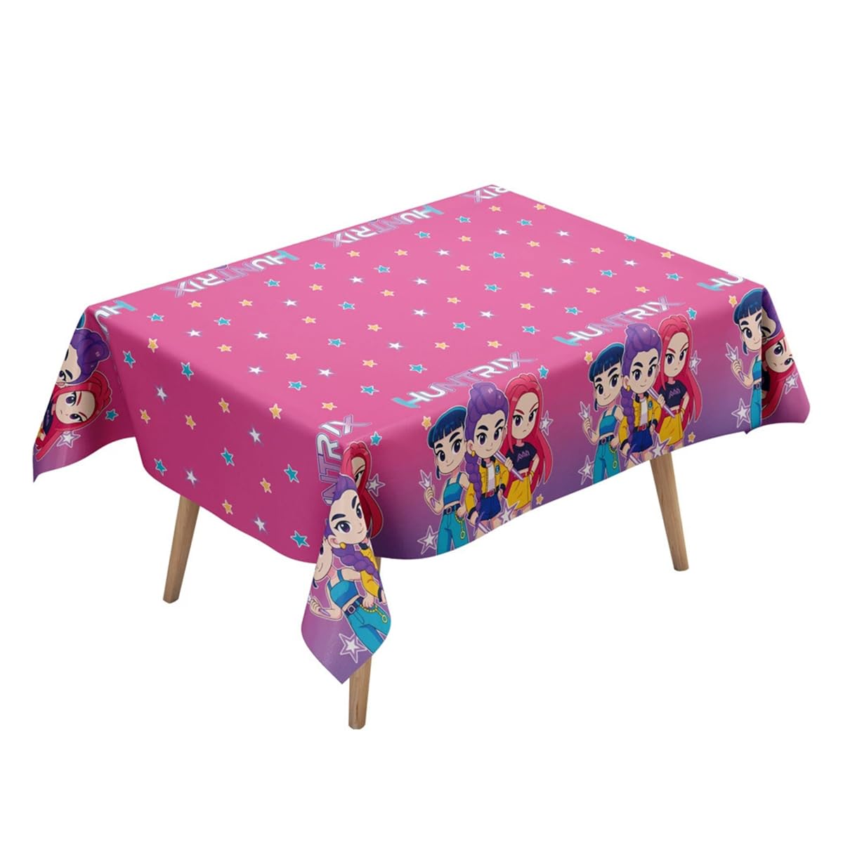 3 pezzi Tovaglia per feste dei Cacciatori di Demoni Tovaglia monouso Tovaglia rettangolare Tovaglia scintillante per esterni, picnic, matrimonio, feste, decorazioni da tavola, 183 x 137 cm