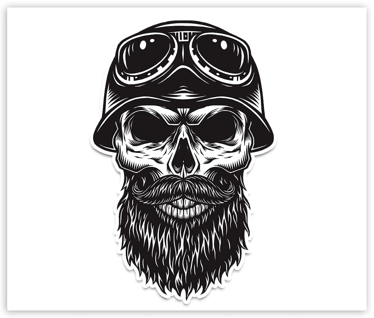 SkinoEu 1 x Vinyl Sticker Skull Car Motorcycle Motorbike Helmet Scooter Laptop Window Door Tuning B 8
