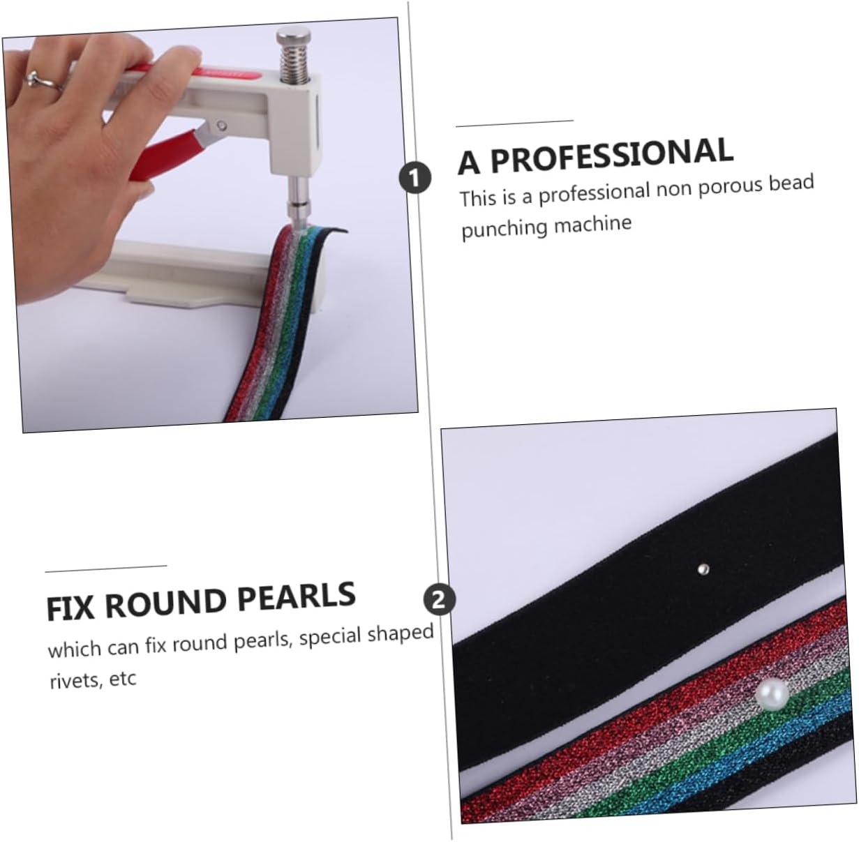 CORHAD Pearl Rivet Fixing Tool Beading Machine Accessory Hand Press Pearl Setting Tools Random Color
