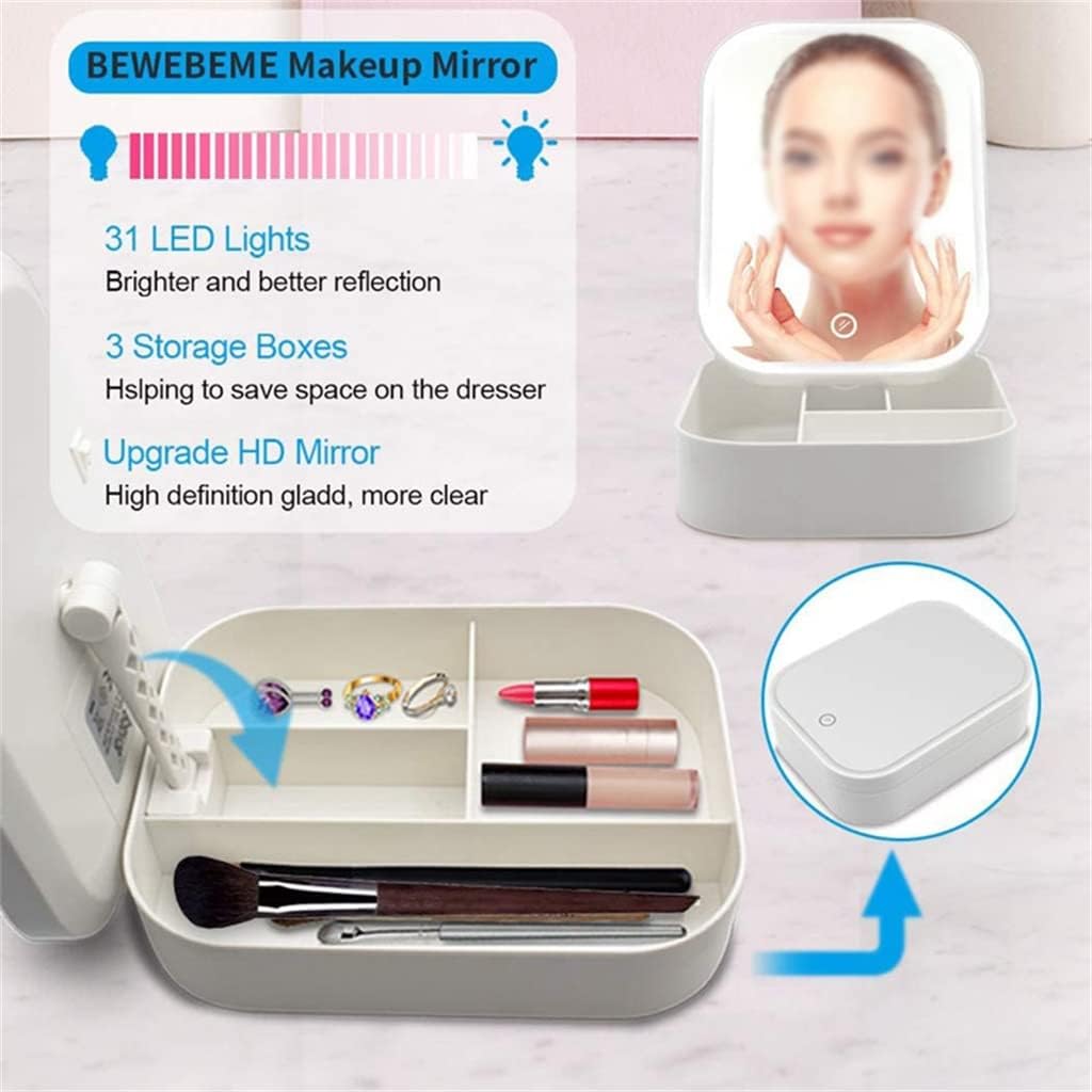 LED Vanity Case Cosmetic Organizer And Foldable With Touch Control Home And Travel image 5