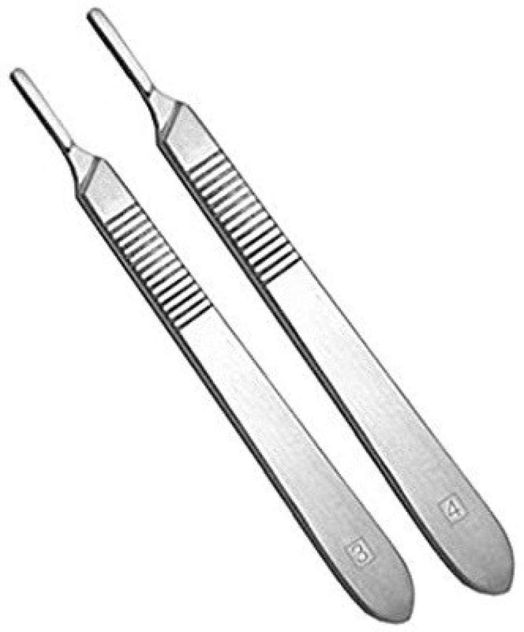 EUZA stainless steel Scalpel handle B.P. set of 2 (size 3 &4) OR surgical blade handle size 3 & 4 (pack of 2)