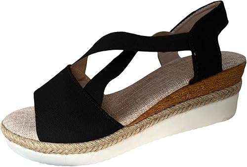 Vista 3 de Womenyiaor Sandalia de cuña para mujer, C-Bronze, talla 7.5