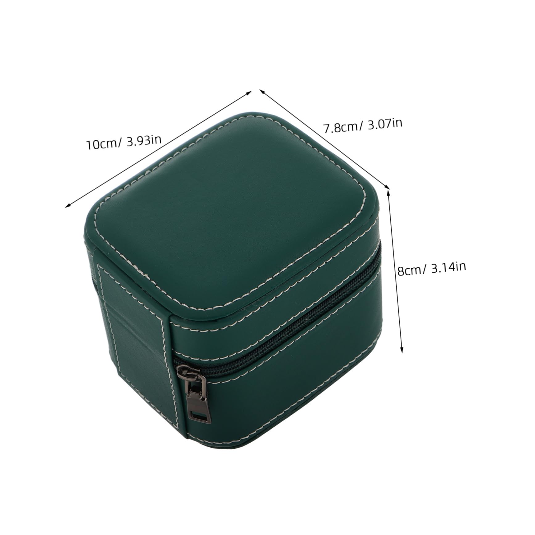 Baluue Compact PU Watch Box for Men Durable Zipper Travel Case Stylish Single Watch Holder Elegant Jewelry Organizer with Luxurious Detailing for Business and Travel