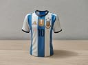 YUKSOM Argentina No. 10 Jersey Miniature 3D Printed Figurine gallery image