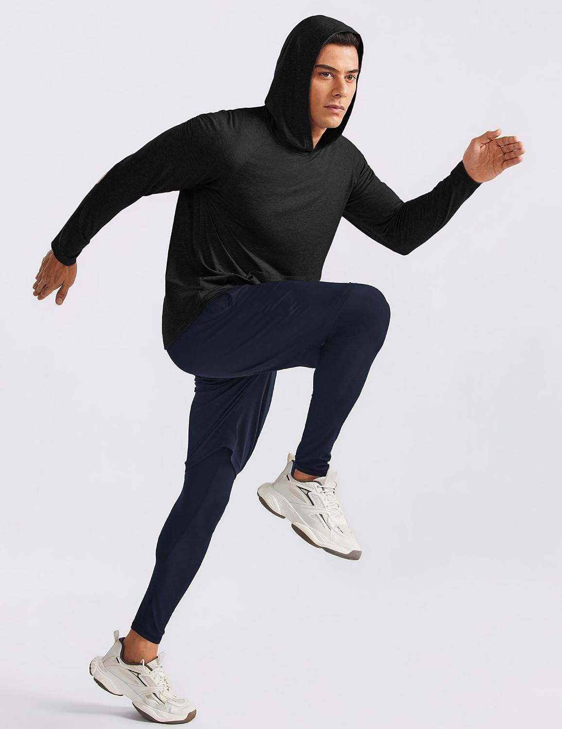 PINSPARK Men's Lightweight Workout Hoodies Pullover Golf Gym Sweatshirt image 2
