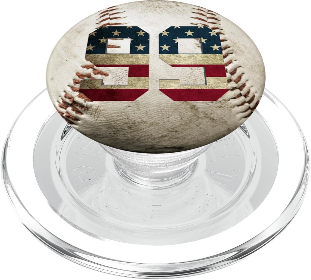 Baseball Number 99 with American USA Flag Phone Stand PopSockets PopGrip for MagSafe