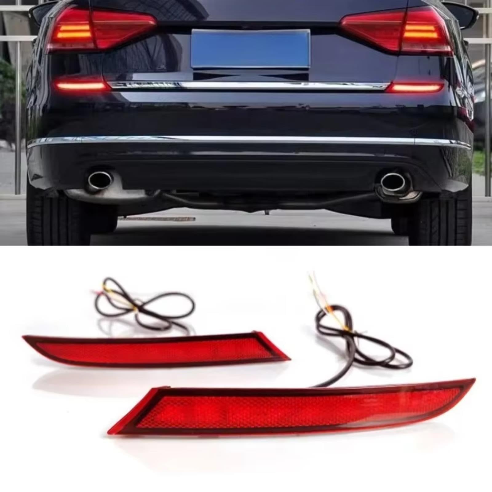 Tiras Reflector Parachoques Para VW Para Passat 2016-2018
