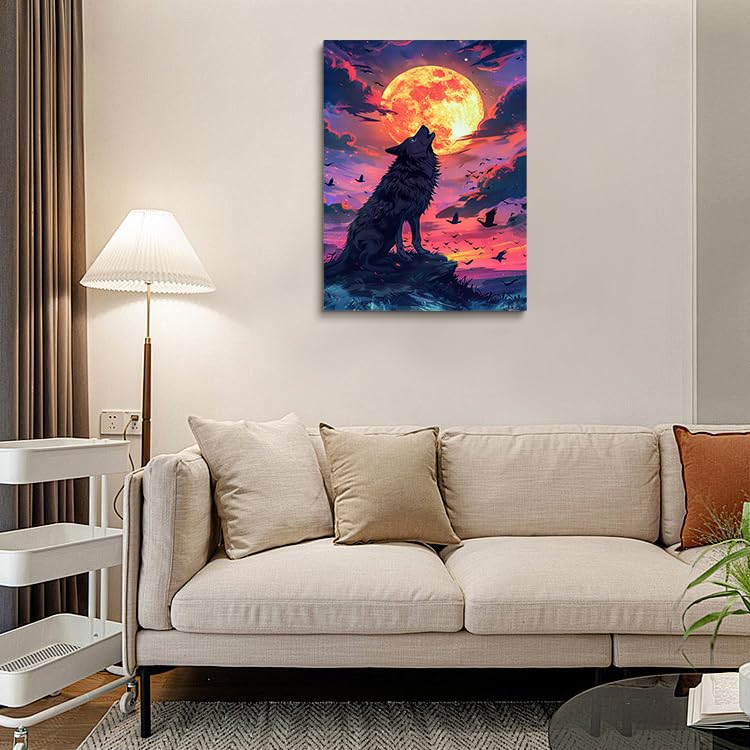 Amazon.com: Wolf Art Howling Wolf Poster Print Wall Art Wolf