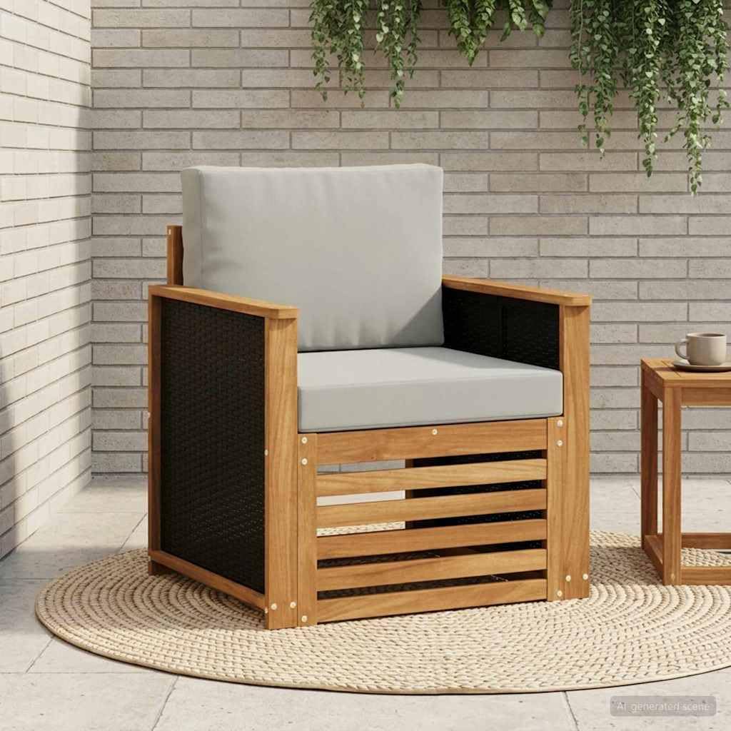Sofa ogrodowa z litego drewna akacjowego | Modułowa konstrukcja, lakierowana powierzchnia, odporna na temperaturę, łatwa pielęgnacja