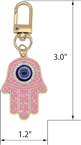 Miniatura 3 de Llavero contra el mal de ojo, llavero de mano Hamsa, dije de protección para hombres y mujeres, llavero de automóvil, bolsa y accesorios