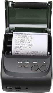 Handheld Thermal Printer, 58mm USB Shipping Label Printer for Win for Android for Linux for OS X, 203DPI Mini POS Receipt Printer Fast Printing for Small Business Logistics (US Plug)