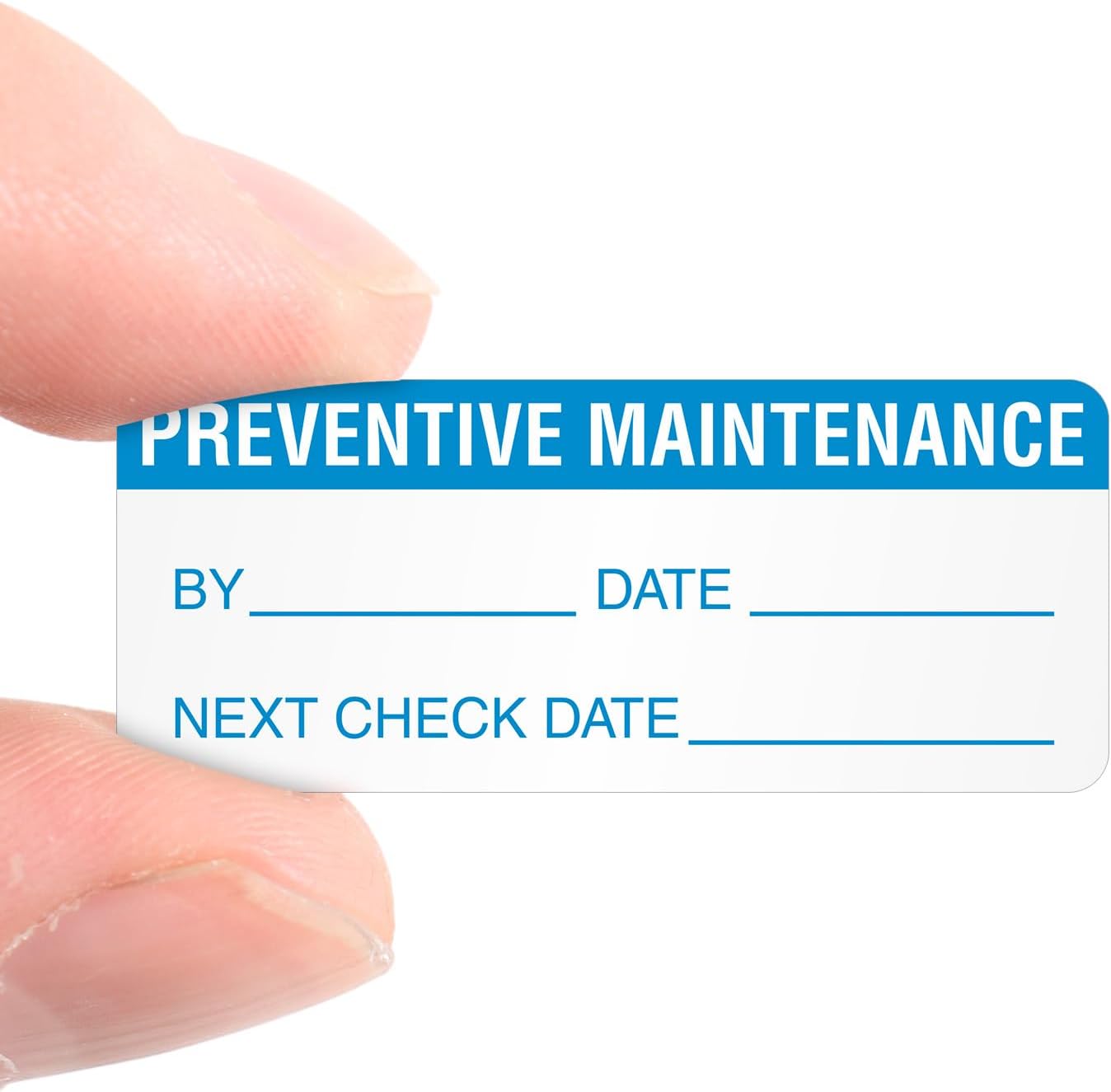 SmartSign Preventive Maintenance Labels in Dispenser Box| Pack of 350, 0.625" x 1.5" Adhesive Vinyl Stickers, Made in USA