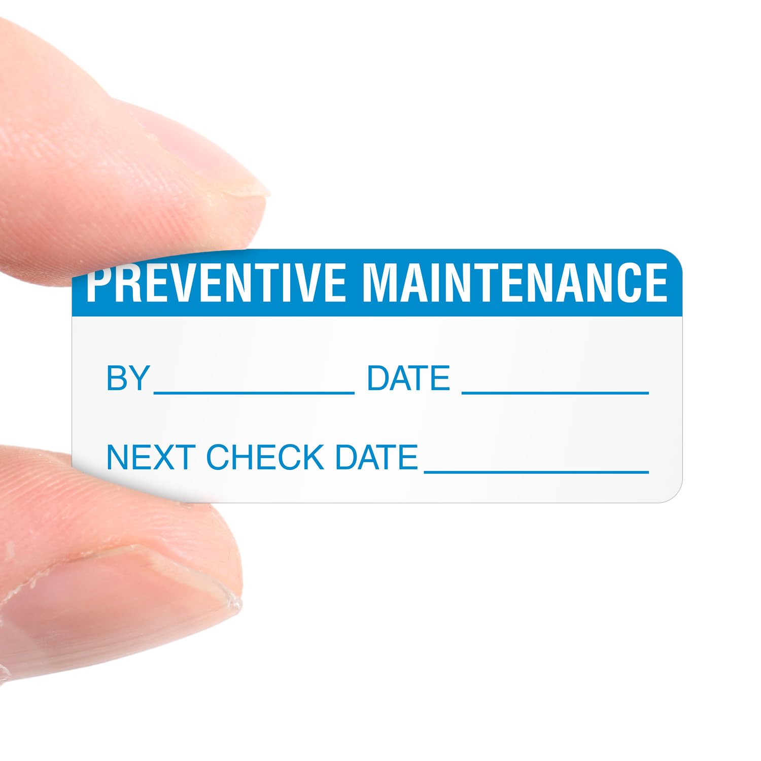 Manutenzione preventiva, 5/20,3 x 3,8 cm 4 mil Wht Flexible vinyl, TC, vinyl Label, 350 Labels/Box