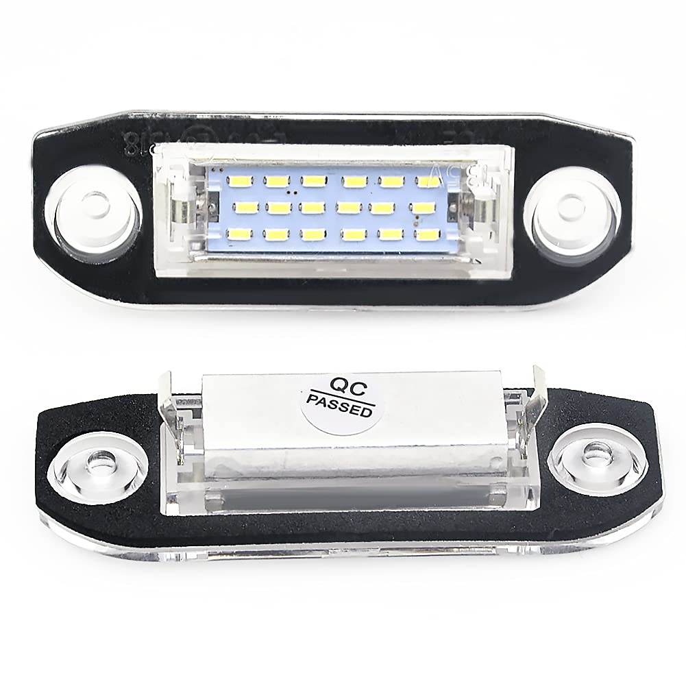 Biała lampa stylizacyjna samochodowa do numerów oświetlenie tablicy rejestracyjnej 2 szt. Canbus LED do Volvo S80 XC90 S40 V60 XC60 S60 C70 V50 XC70 V70