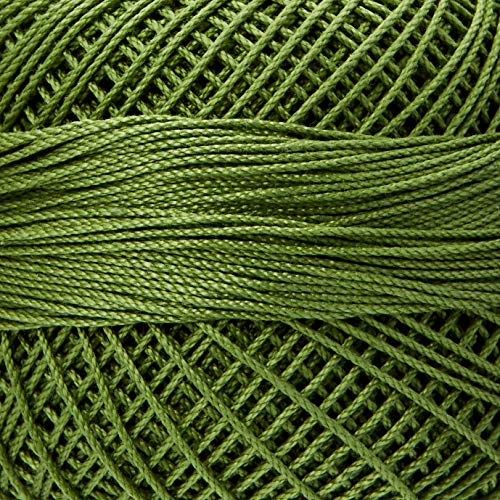 Lizbeth Cordonnet Cotton, Size 10, Medium Leaf Green - Thumbnail 2