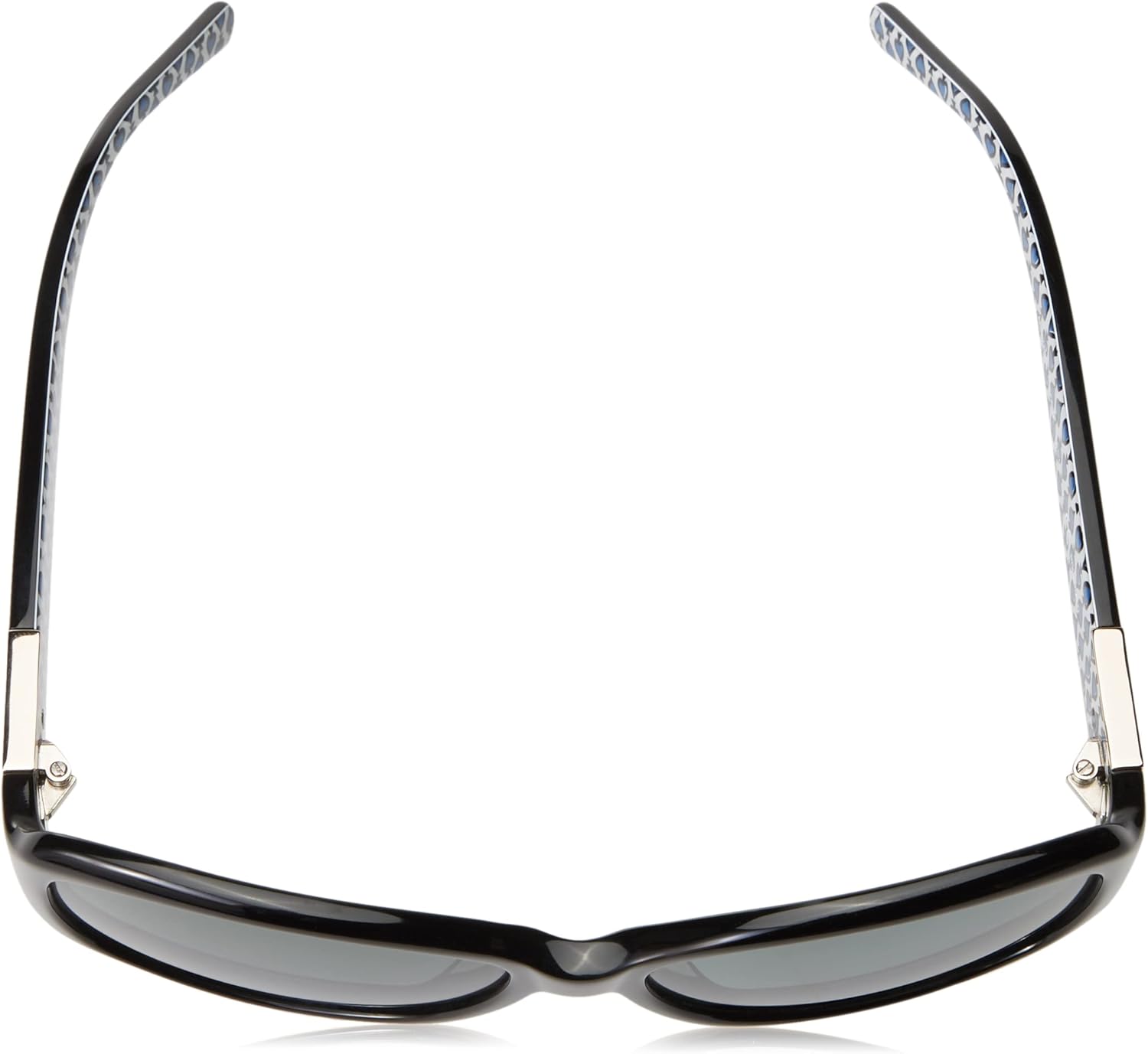 Kate Spade New York Women's Annika Rectangular Sunglasses, Black & Blue/Gray Polarized, 57 mm - Image 4