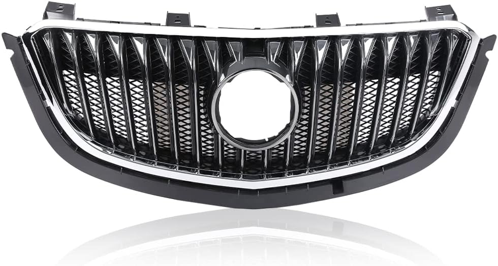 G-PLUS Front Bumper Grille Radiator Gloss Grid Grill Compatible with Buick Envision 2015 2016 2017 Black Mesh Grille ABS plastic