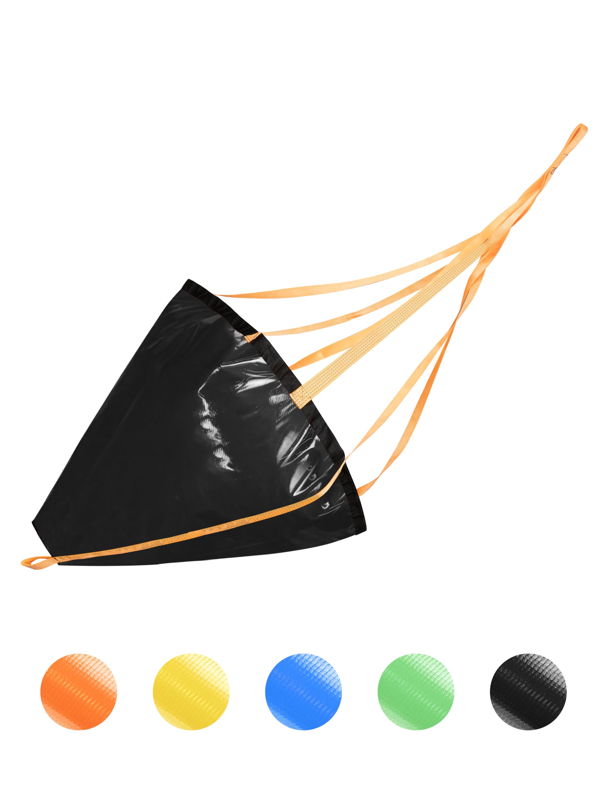 BLUEWING Sea Anchor Drift Sock 840D Nylon 32", 42", 53", 62", 72", 84" Parachute Fishing Drogue for Marine Boat/Jet Ski/Sail Orange/Black/Green/Blue/