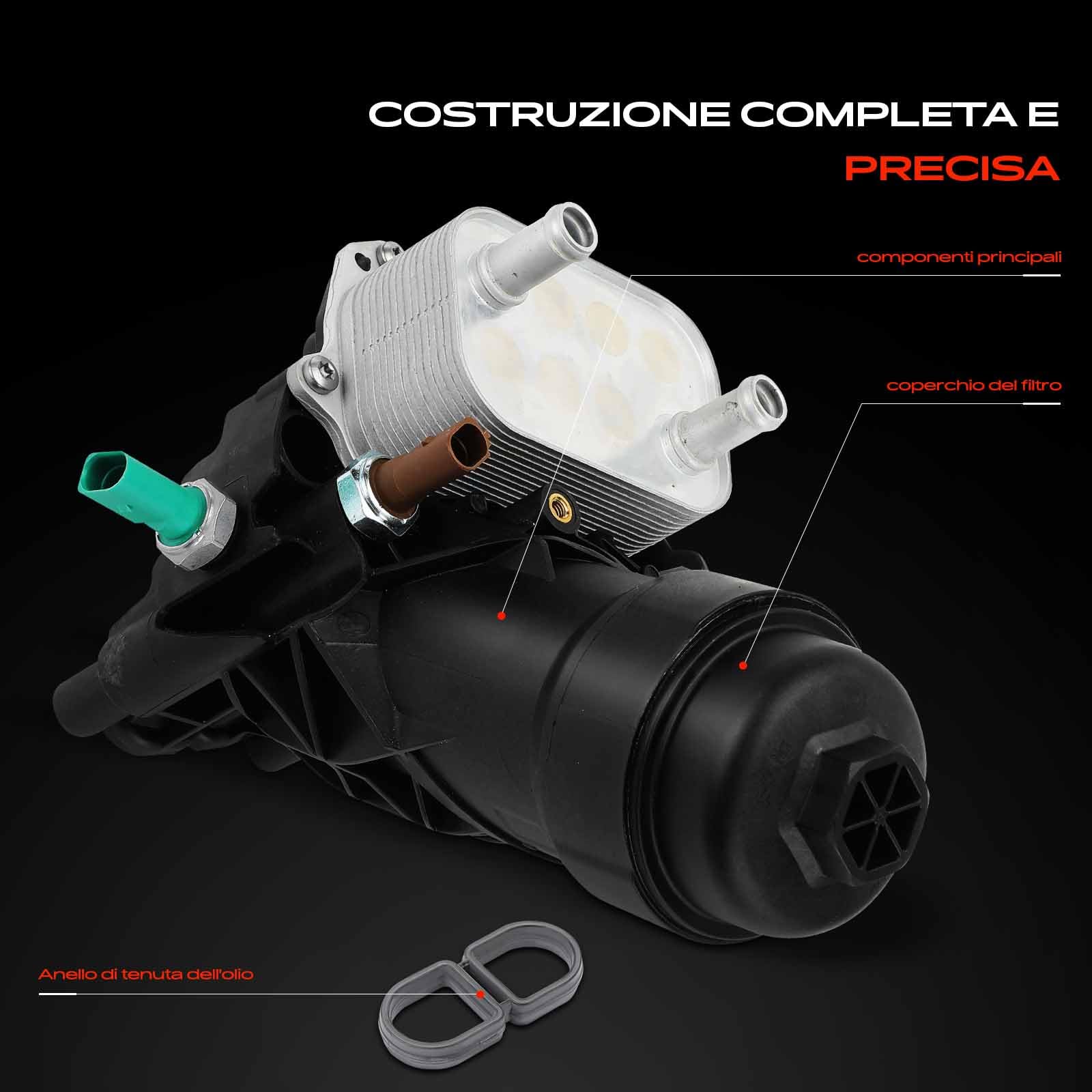Frankberg Radiatore dell'olio Filtro dell'olio Compatibile con A6 Avant 4G5 4GD 2.0 TDI Q5 8RB 2.0 TDI quat.tro A6 4G2 4GC 2.0 TDI Replace# 03N115433B,03N115389J