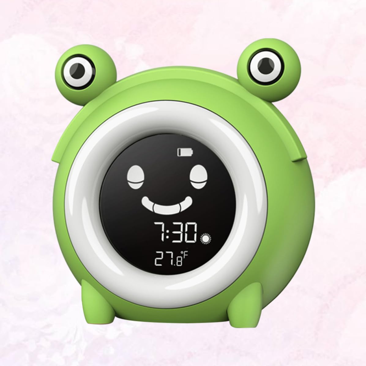 Reloj Infantil de Dibujos Animados Luz Nocturna, Verde