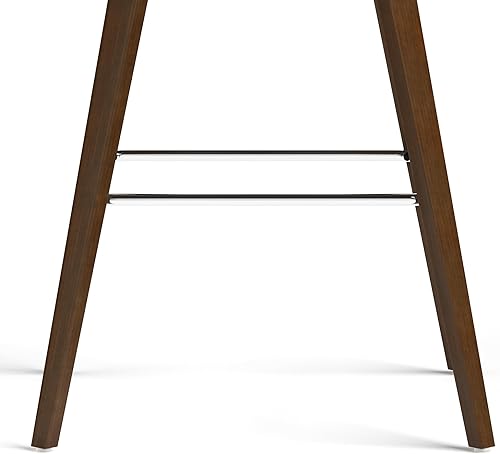 Miniatura 200 de SIMPLIHOME Randolph - Taburete moderno de mediados de siglo de madera curvada de 28 pulgadas (juego de 2) en piel sintética vegana gris piedra para