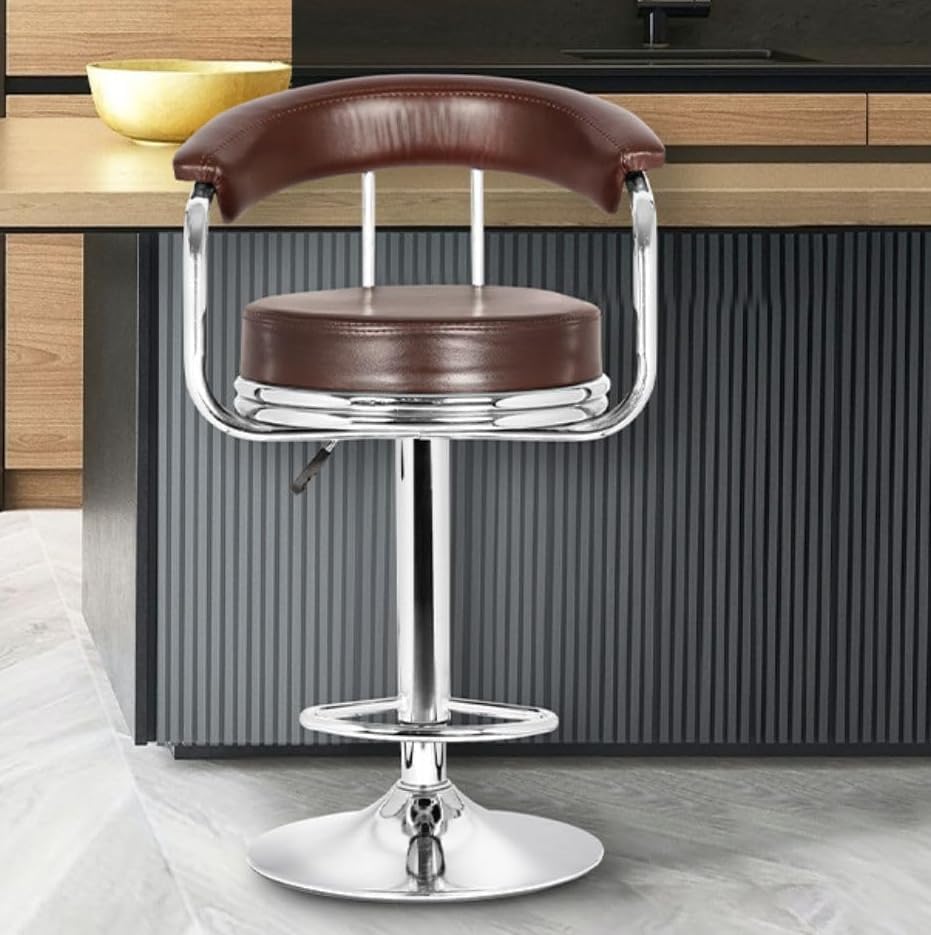Da URBAN® Classic Height Adjustable and Revolving Bar Stool/Kitchen Chair (Brown)