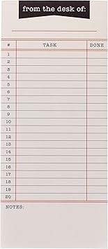 Graphique Library Card Magnetic Notepad | 100 Tear-Away Sheets | Grocery, Shopping, To-Do List | Magnetic Writing Pad for Fridge, Kitchen, Office | Lined Paper | Great Gift | 4 x 9.25