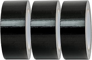 Coselena Black Tape, Duct Tape, Gaffer Tape, Duck Tape | 48mm x 45m Strong Tape | Heavy Duty Tape, Waterproof Duct Tape Black, Black Duct Tape Strong, Black Gaffer Tape, Indoor/Outdoor (3 Pack)