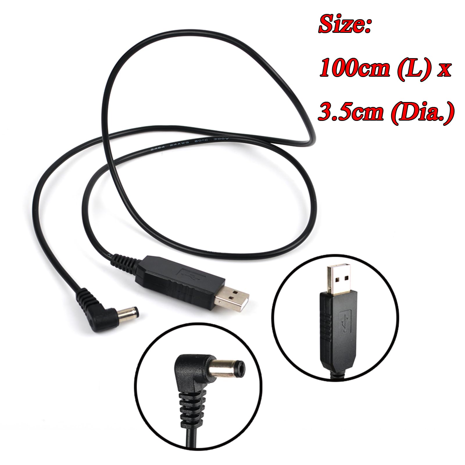 CH-5R Caricabatterie USB sostitutivo per walkie talkie – Cavo di ricarica compatibile con Baofeng UV-5R UV-5RE DM-5R e ricetrasmettitori bidirezionali