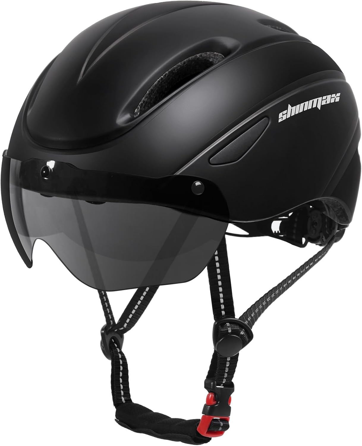 Shinmax Bike Helmet for Males Ladies, Bicycle Helmet with Removable Magnetic Goggles Adjustable for Grownup Street Biking Mountain Biking Helmet (BC-001)