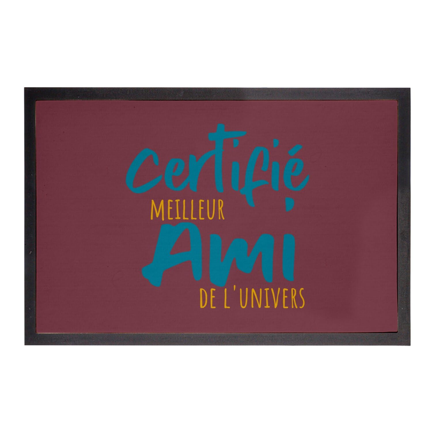 Paillasson rouge d'amitié : un tapis d'entrée de 75x50 cm aux finitions soignées pour copain