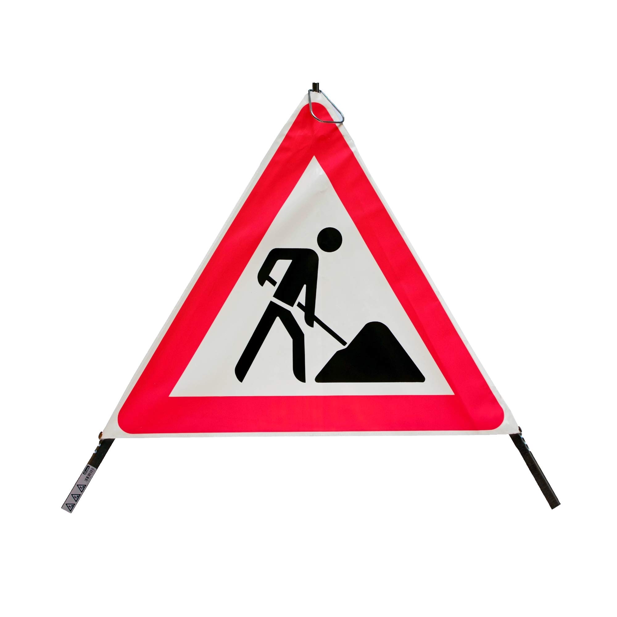 Faltsignal mit Warnsymbol VZ 123-70cm - Baustelle - tagesleuchtend