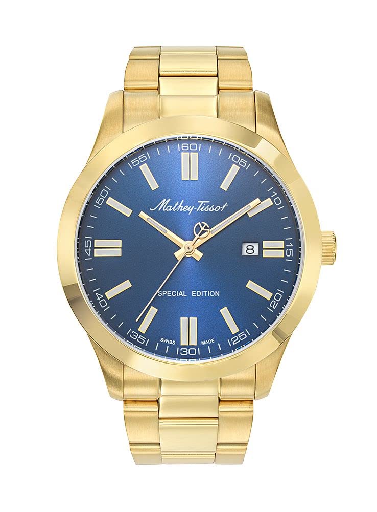 Mathey-Tissot Stainless Steel Swiss Made Special Edition Analog Blue Dial Men Watch - H455Pbu, Yellow Band (B0BQBV8Y9P) Amazon Price History, Amazon Price Tracker