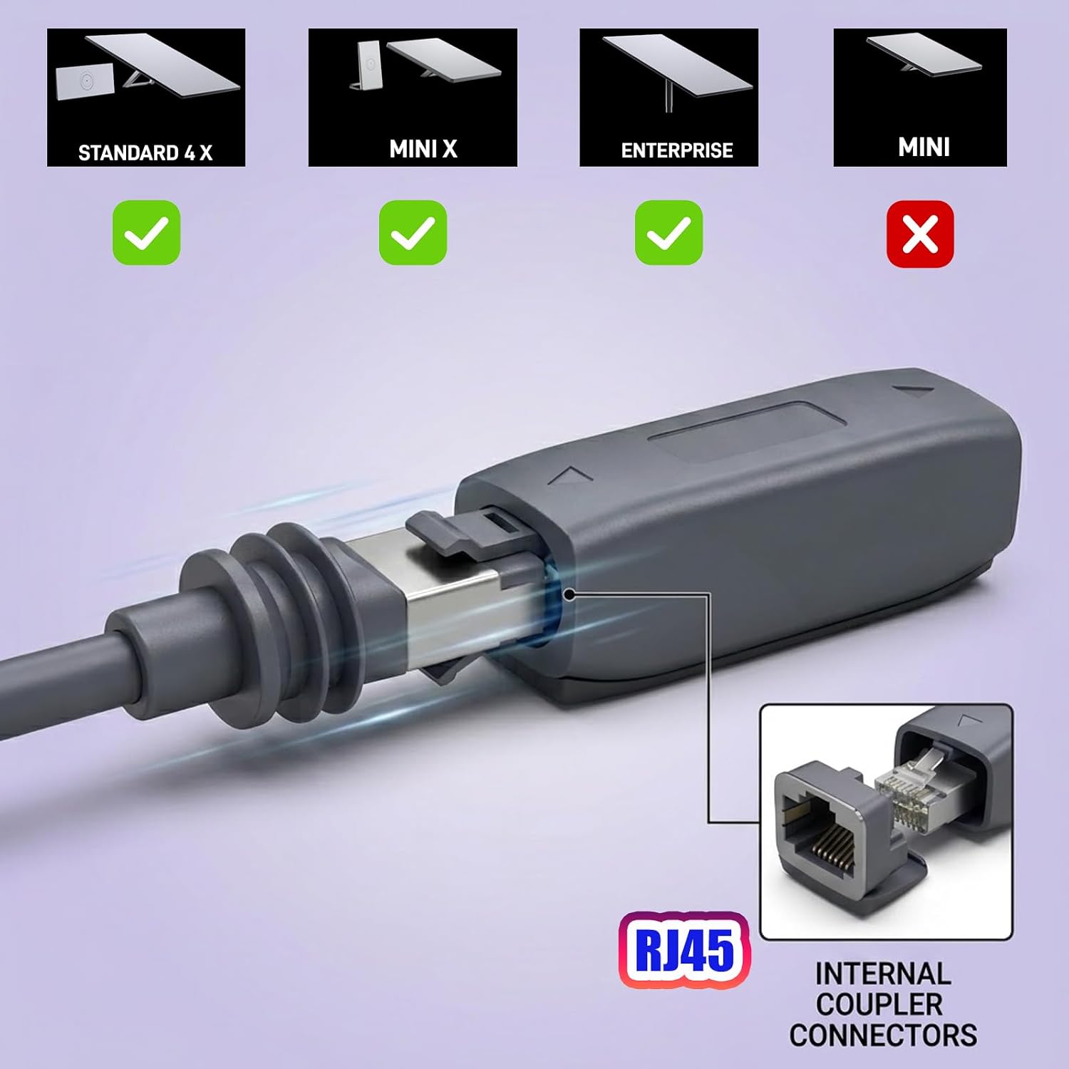 Starlink Cable Coupler for Gen 3 & 4X&MINI, IP68 Waterproof RJ45 Cable Connector, Ethernet Adapter Extension, Supports Cat6/Cat7