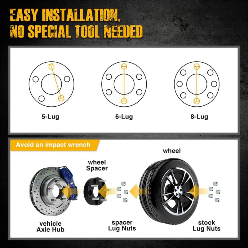 2PCS 2" 6x5.5/ M12x1.25/ 108mm Wheel Spacers Compatible with QX4 1997-2003, QX56 2004-2010, Armada 2004-2016, Frontier 1998-2004, Pathfinder 1987-2004, Titan 2004-2022, Xterra 1999-2004<
