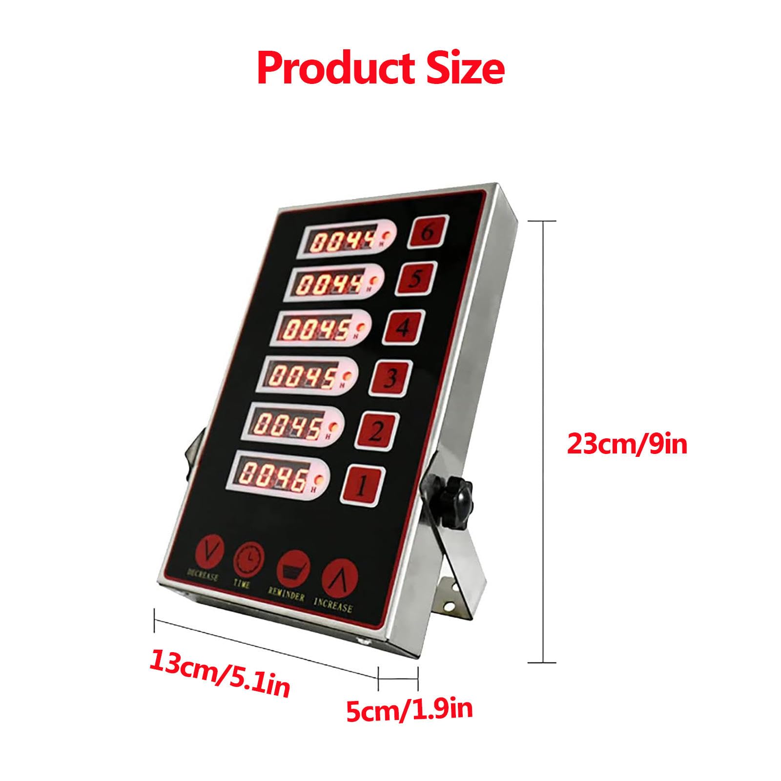Temporizador digital de cocina de 6 canales con pantalla LED para eficiencia de cocina comercial y de restaurantes