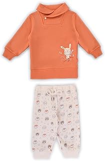 junior Baby Boys High Collar Printed Pajama Set Baby and Toddler Sleepers