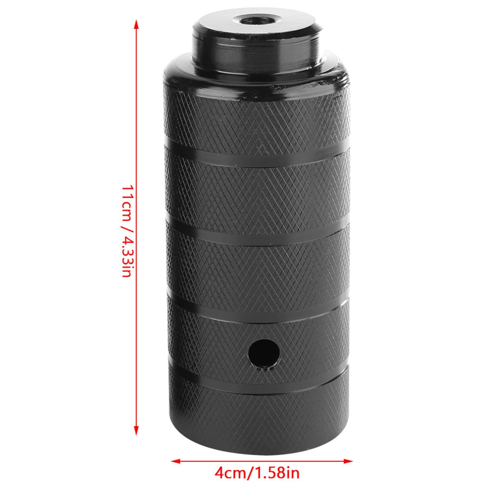 1 Pair Bike Pegs 4.3in Steel Bicycle Foot Stand Pegs Large Load Capacity BMX Pegs for Mountain Bike,Show Bikes (Black)