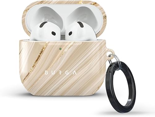 Miniatura 10 de Burga Funda Rígida para Airpod Compatible con Apple Airpods 4 Estuche de Carga, Patrón Minimalista Imperial - Funda Protectora de Plástico Duro